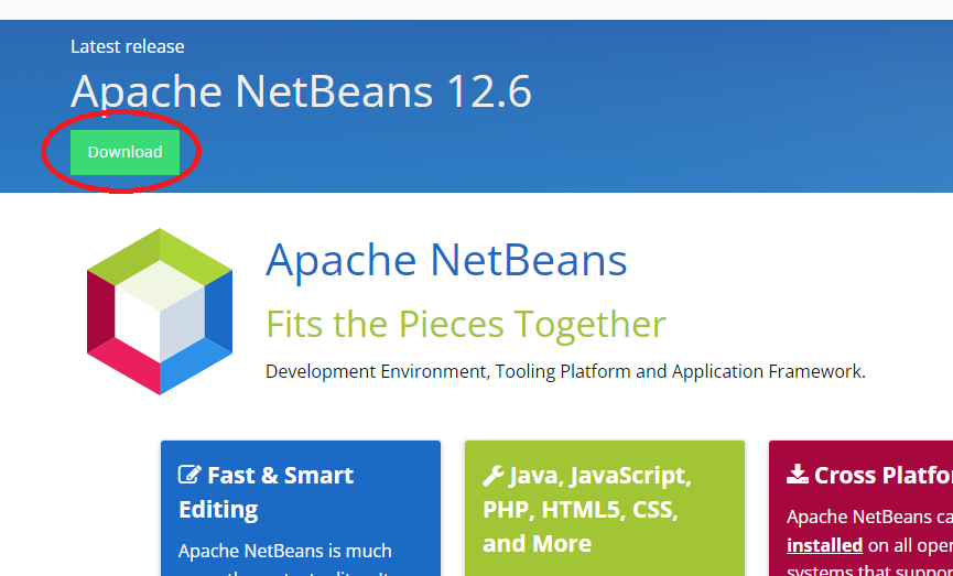 NetBeansのダウンロード1